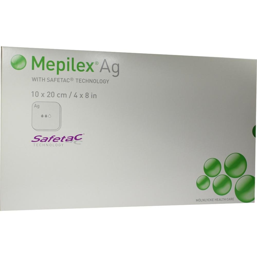 MEPILEX Ag Schaumverband 10x20 cm steril 5 St Verband