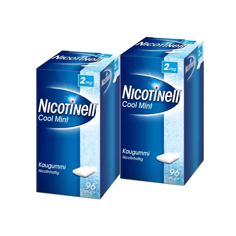 NICOTINELL 2mg Cool Mint Doppelpack 2X96 St Kaugummi