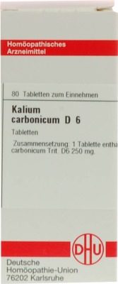 KALIUM CARBONICUM D 6 Tabletten 80 St Tabletten