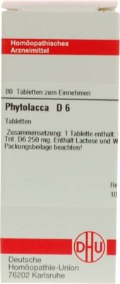 PHYTOLACCA D 6 Tabletten 80 St Tabletten