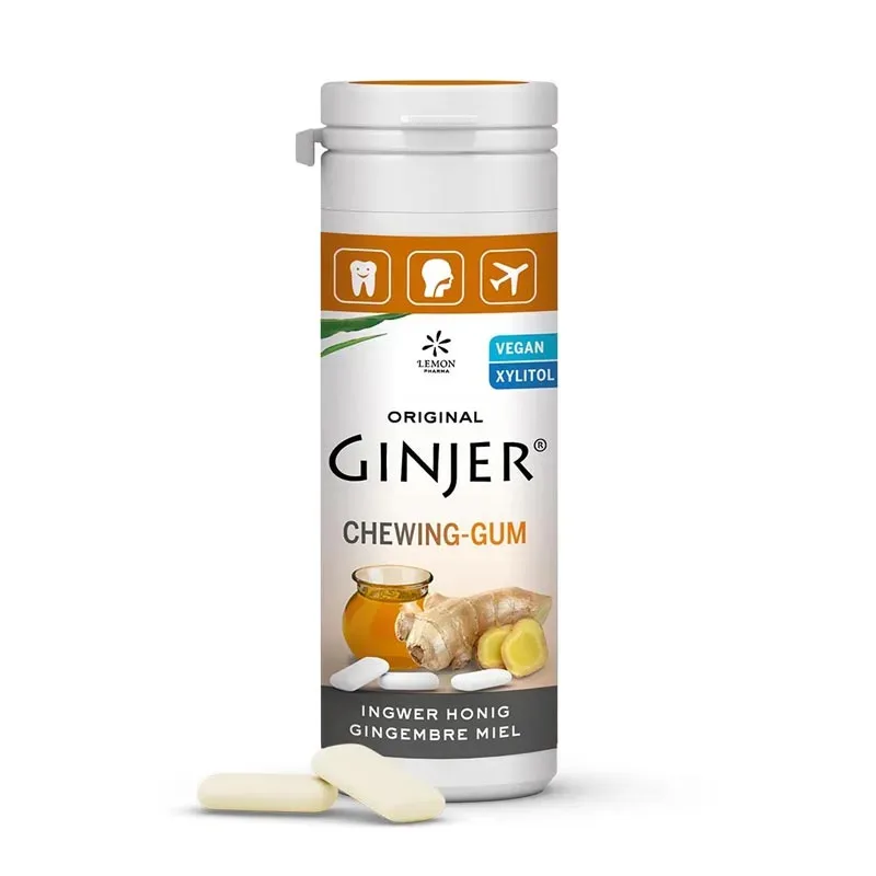 Ingwer Ginjer Kaugummis Honig 30 g Kaugummi
