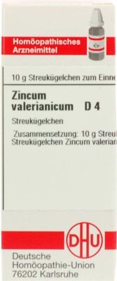 ZINCUM VALERIANICUM D 4 Globuli 10 g Globuli