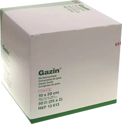 GAZIN Mullkomp.10x20 cm steril 8fach 25X2 St Kompressen