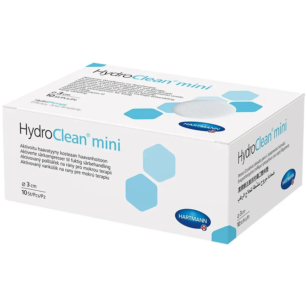 HYDROCLEAN mini Kompressen 3 cm rund steril 10 St Kompressen