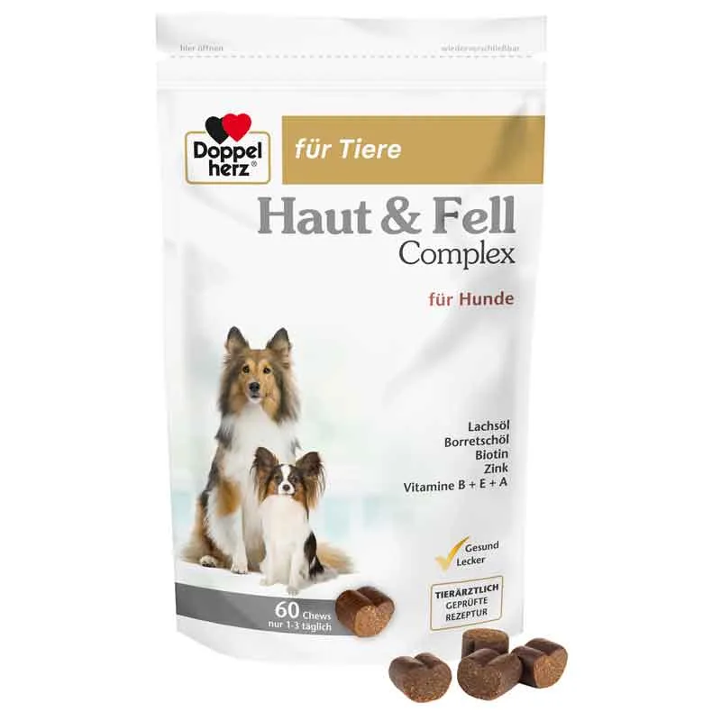 Doppelherz Haut & Fell Complex für Hunde 60 St Kautabletten