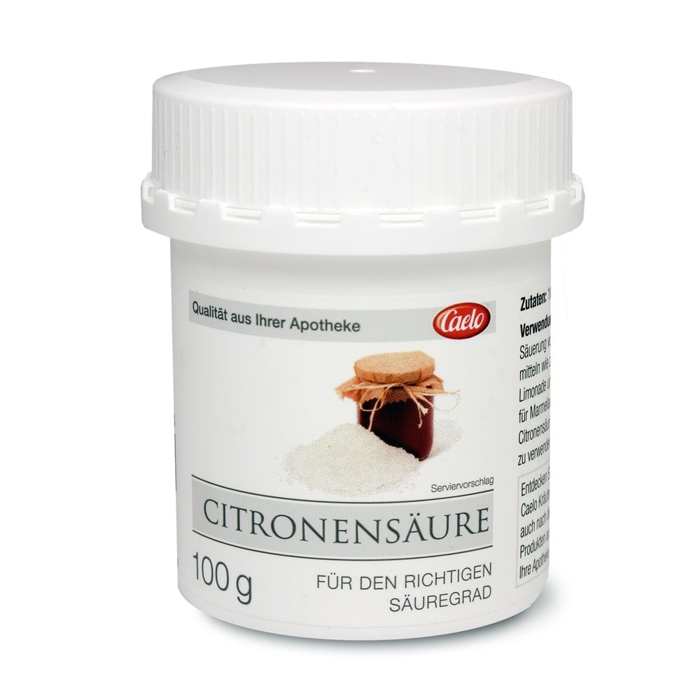 CITRONENSÄURE für Lebensmittel Caelo HV-Packung 100 g Pulver