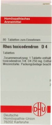 RHUS TOXICODENDRON D 4 Tabletten 80 St Tabletten