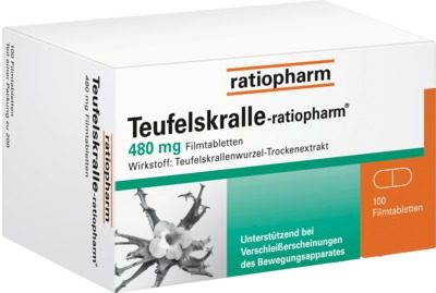 Teufelskralle-ratiopharm 480 mg 100 St Filmtabletten