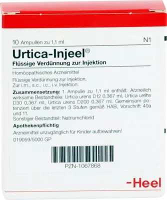 URTICA INJEEL Ampullen 10 St Ampullen