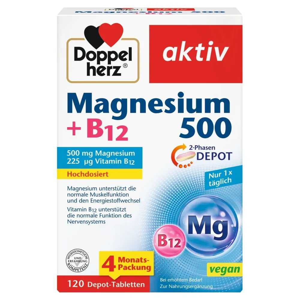 Doppelherz aktiv Magnesium 500 + B12 120 St Tabletten