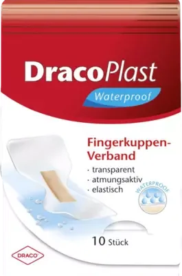 DracoPlast waterproof Fingerkuppen-Verband 3,7 × 6,6 cm 10 St Pflaster