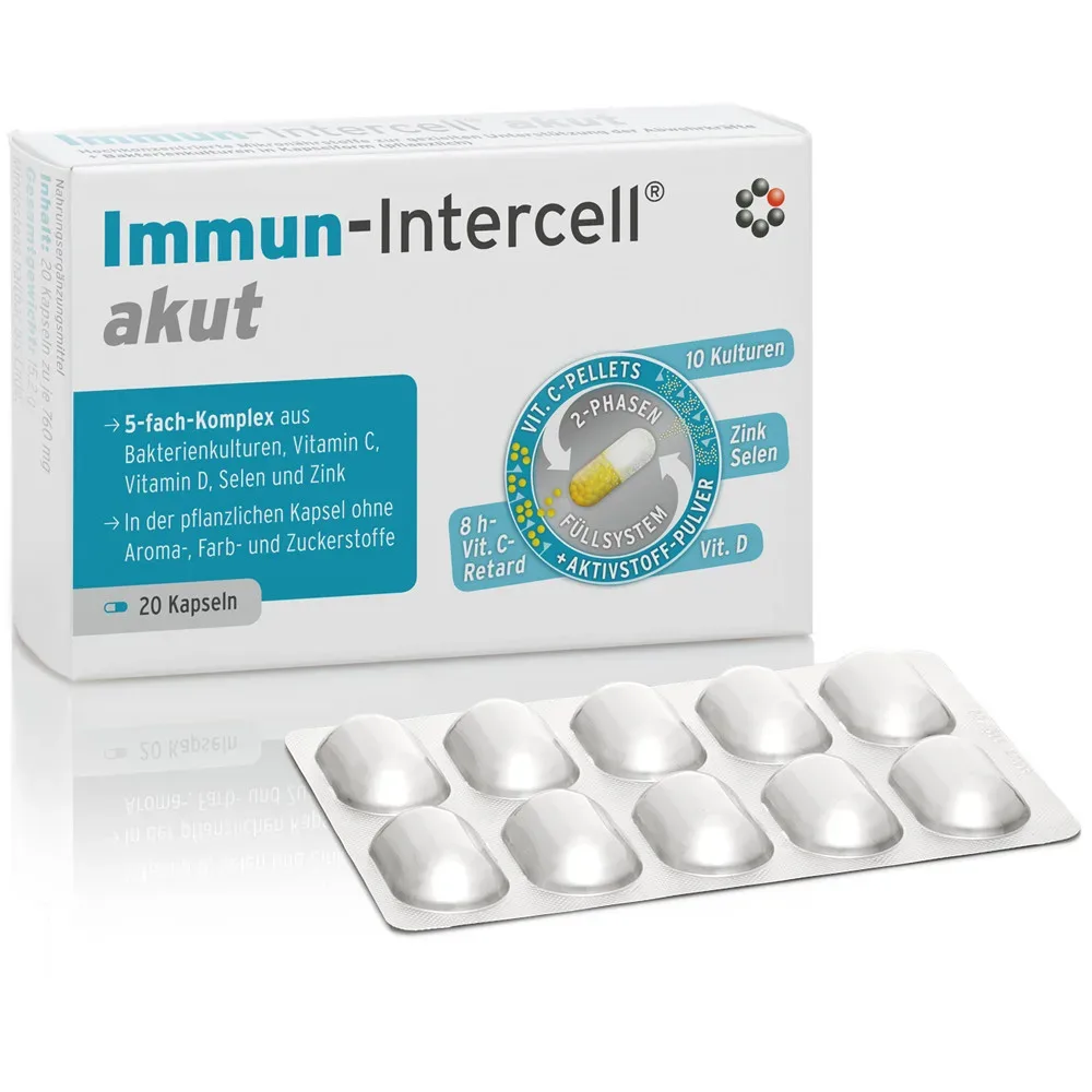 Immun-Intercell akut 20 St Hartkapseln mit veränderter Wirkstofffreisetzung