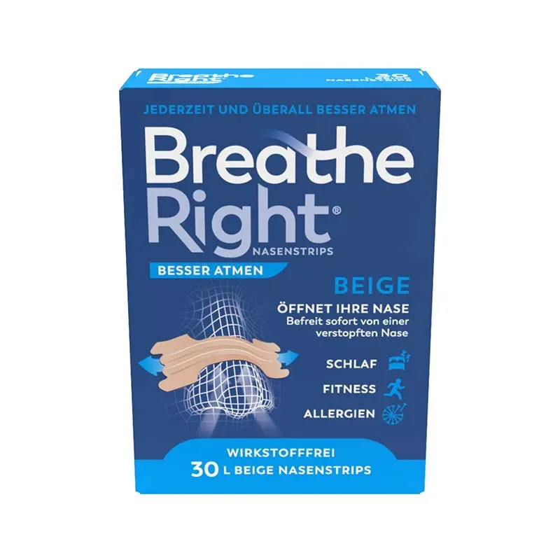 Besser Atmen Breathe Right Nasenpflaster Beige Groß 30 St Pflaster