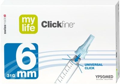 MYLIFE Clickfine Pen-Nadeln 6 mm 100 St Kanüle