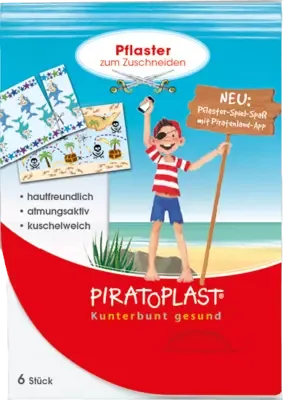 PIRATOPLAST Jungen Pflasterzuschnitt 6x10 cm 6 St Pflaster