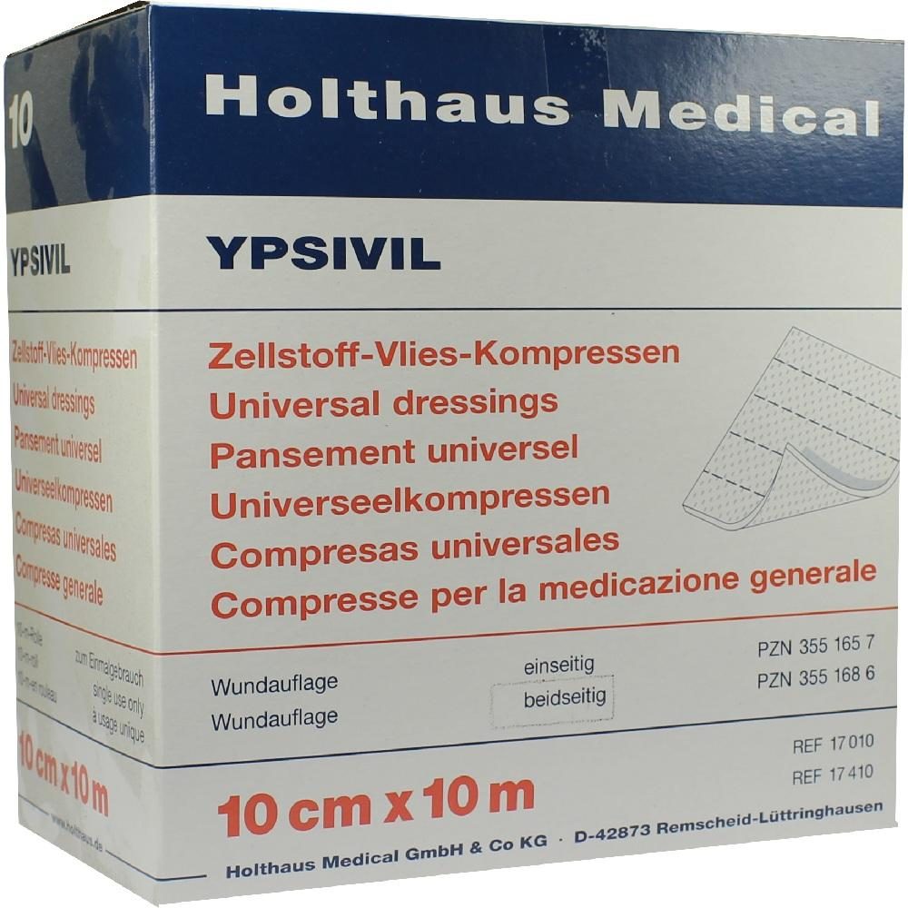 ZELLSTOFF VLIES KOMPRESSEN Ypsivil 10 cmx10 m bs. 1 St Kompressen