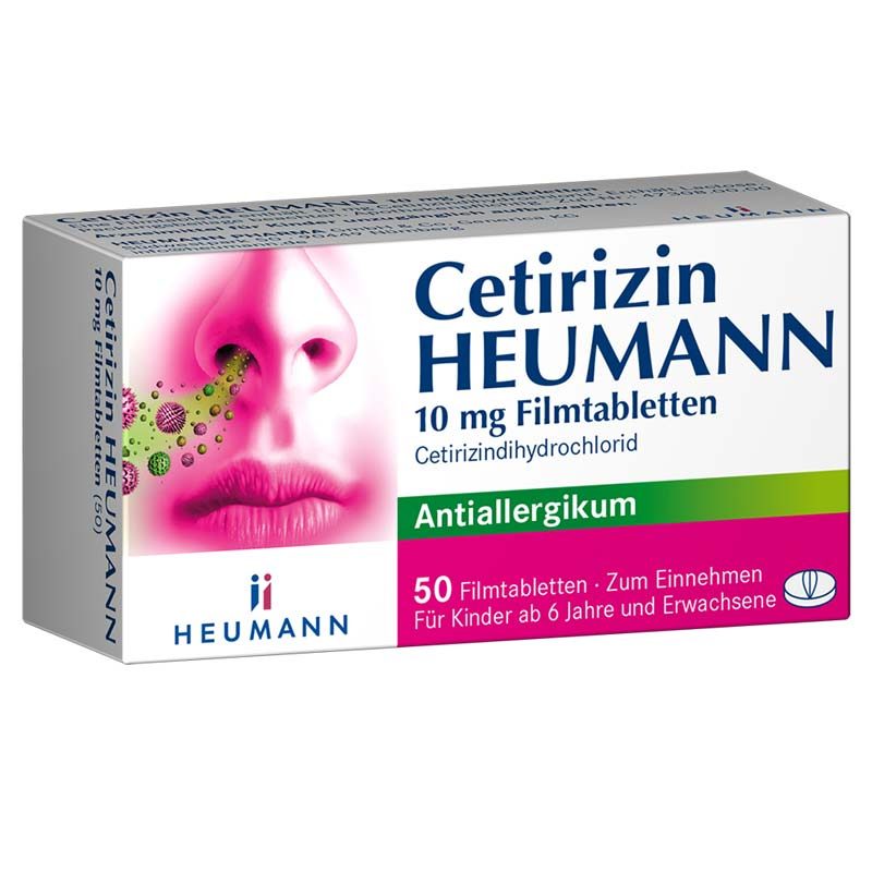 Cetirizin HEUMANN 10mg 50 St Filmtabletten