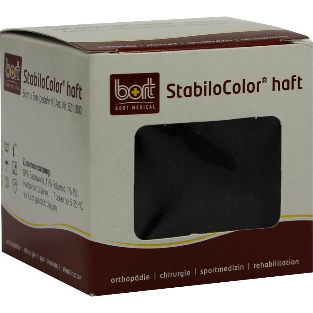 BORT StabiloColor haft Binde 6cm schwarz 1 St Bandage
