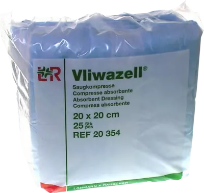 VLIWAZELL Saugkompressen 20x20 cm unsteril 25 St Kompressen
