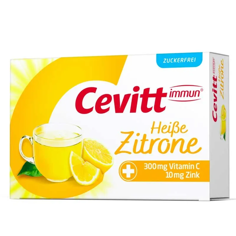 Cevitt immun Heiße Zitrone zuckerfrei 14 St Granulat