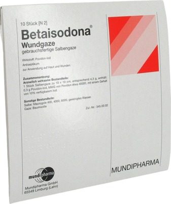 BETAISODONA Wundgaze 10x10 cm 10 St Wundgaze