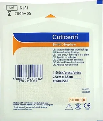 CUTICERIN 7,5x7,5 cm Gaze mit Salbenbeschichtung 1 St Kompressen