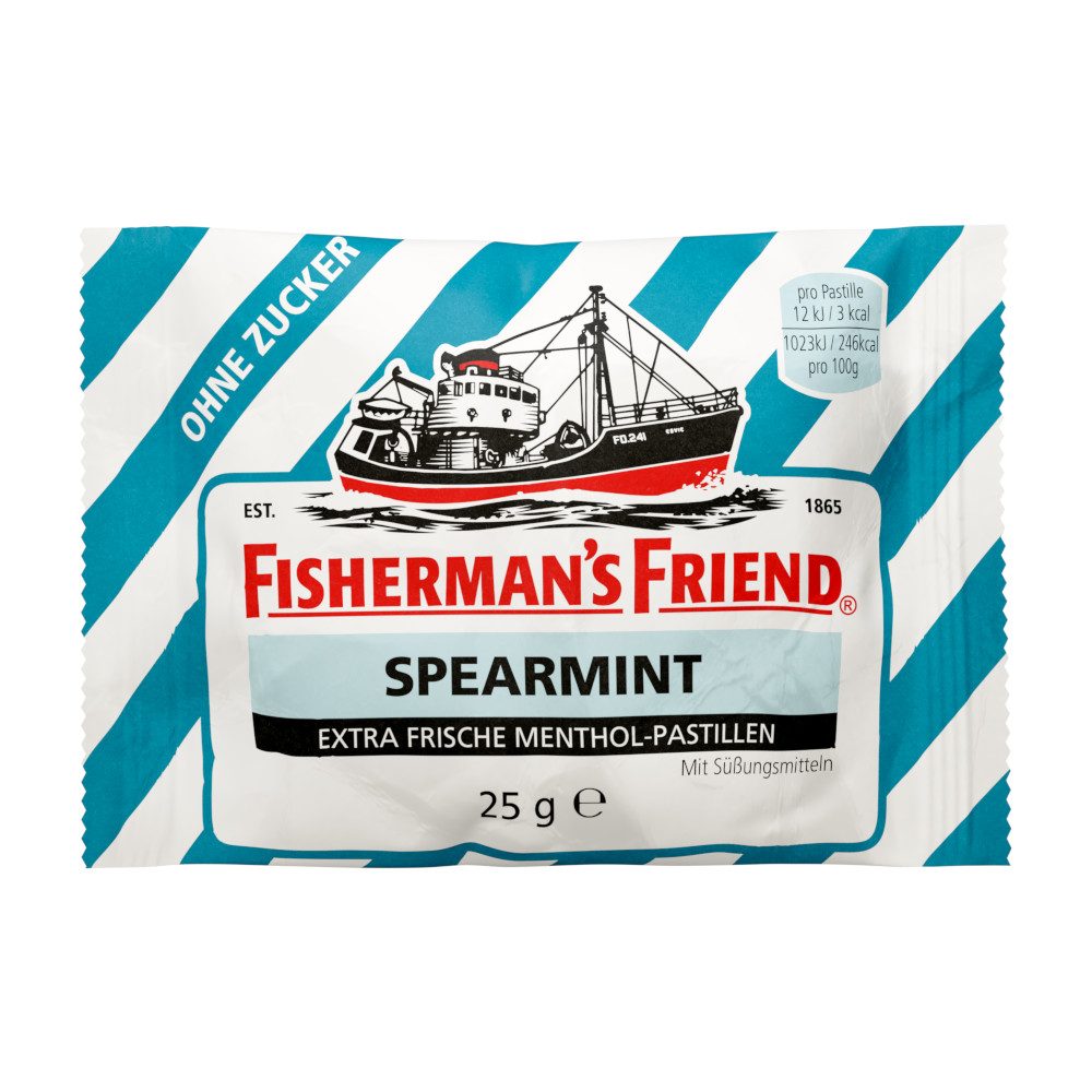 FISHERMANS FRIEND Spearmint ohne Zucker Pastillen 25 g Pastillen