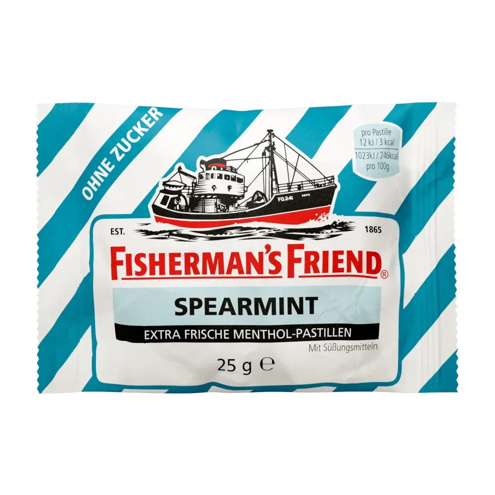 FISHERMANS FRIEND Spearmint ohne Zucker Pastillen 25 g Pastillen