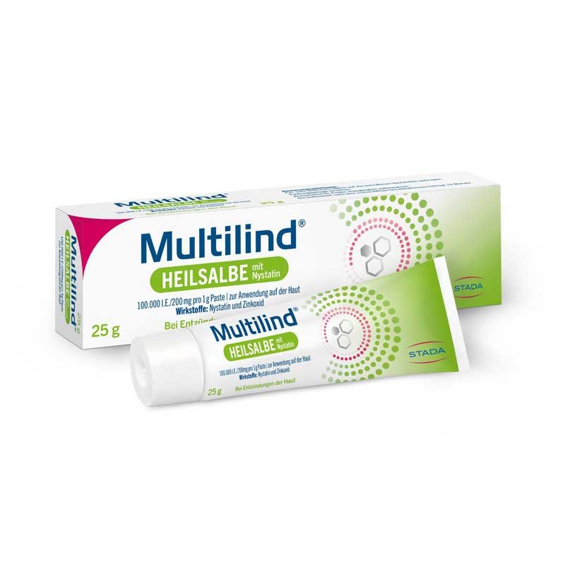 Multilind HEILSALBE mit Zinkoxid und Nystatin 25 g Paste