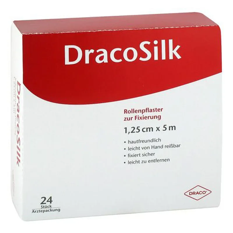 DracoSilk Rollenpflaster 1,25 cm x 5 m 24 St Pflaster