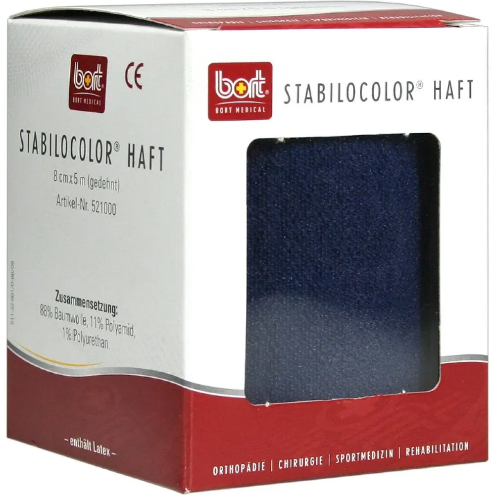 BORT StabiloColor haft Binde 8cm blau 1 St Binden