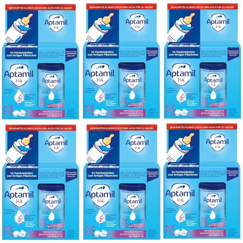 Aptamil HA PRE ANFANGSNAHRUNG 6er Set 12X90 ml Flüssigkeit