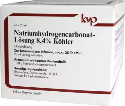 NATRIUMHYDROGENCARBONAT-Lösung 8,4% Köhler 25X20 ml Infusionslösung