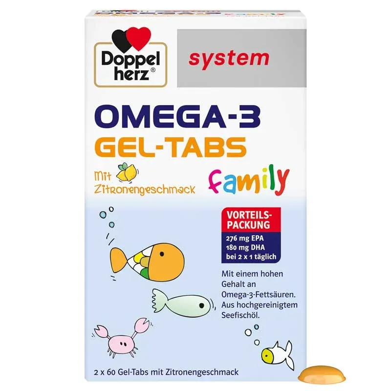 Doppelherz system OMEGA-3 GEL-TABS family  120 St Kautabletten