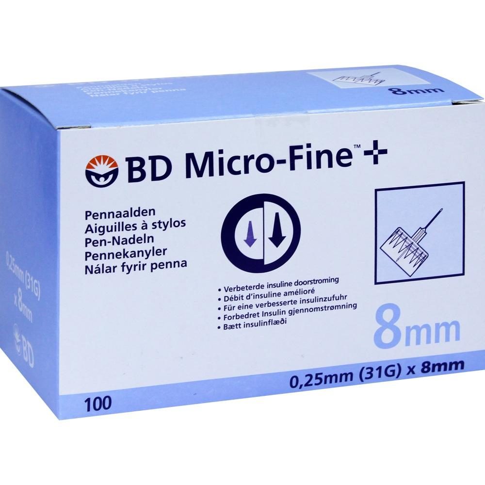 BD MICRO-FINE+ 8 Pen-Nadeln 0,25x8 mm 100 St Kanüle