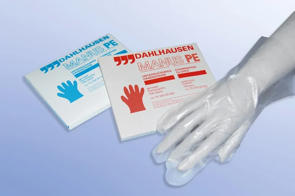 HANDSCHUHE PE Damen gehämmert Spender 100 St Handschuhe
