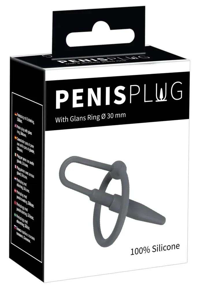 ?Penisplug With Glans Ring? mit Eichelring, komplett aus Silikon