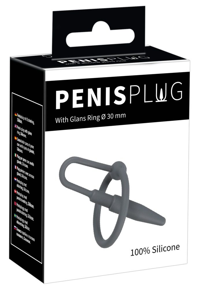 ?Penisplug With Glans Ring? mit Eichelring, komplett aus Silikon