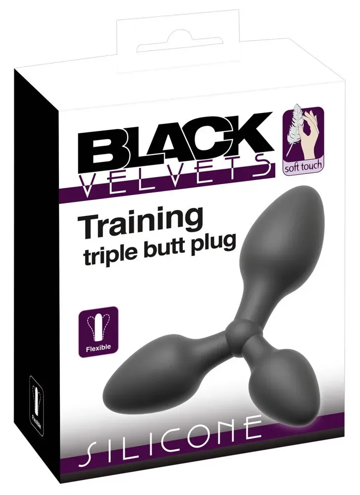 Analplug ?Training triple butt plug? aus Silikon