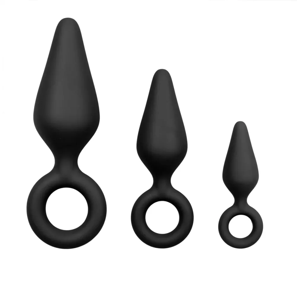 Pointy Butt Plug Set Black