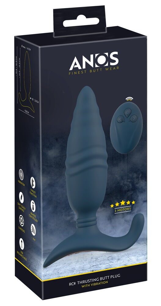 ?RC Thrusting Butt Plug with Vibration? mit Fernbedienung