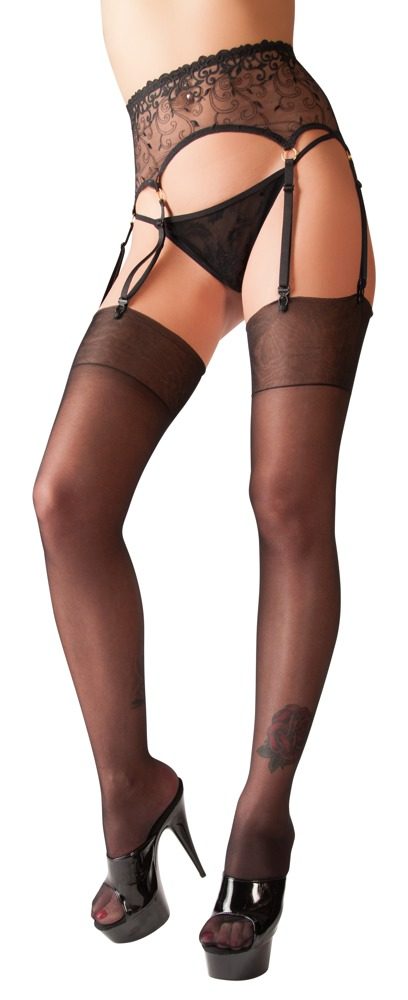 Cottelli Strapsstrümpfe schwarz