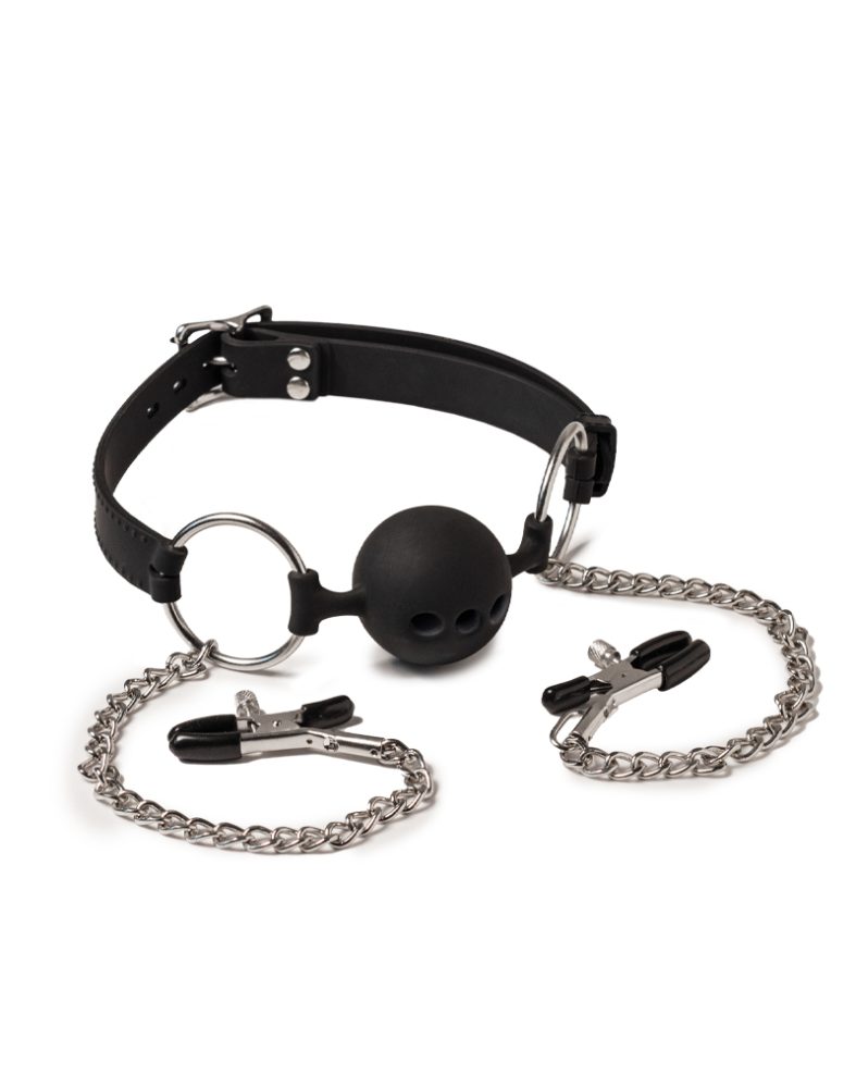 Mouthgag with Ball and Nipple