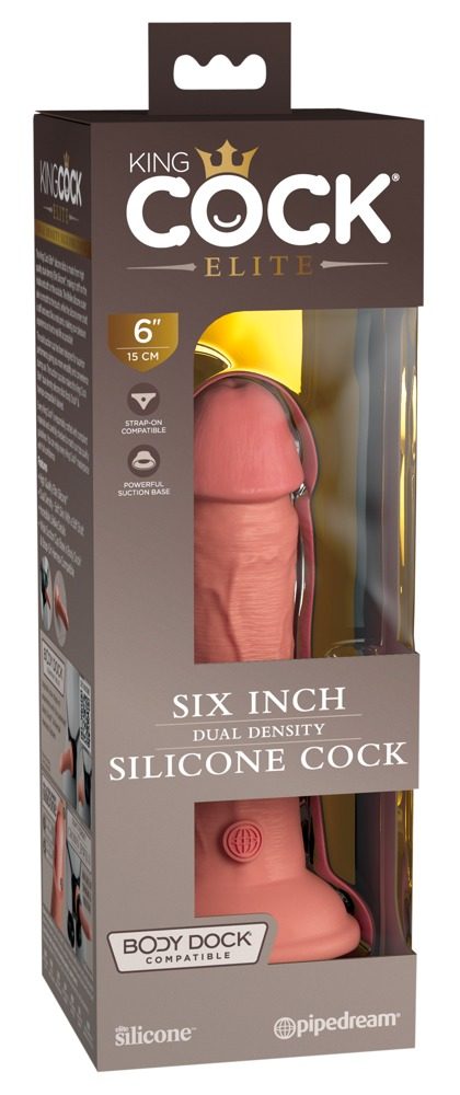 Naturdildo ?6? Dual Density Silicone Cock? mit extra starkem Saugfuß