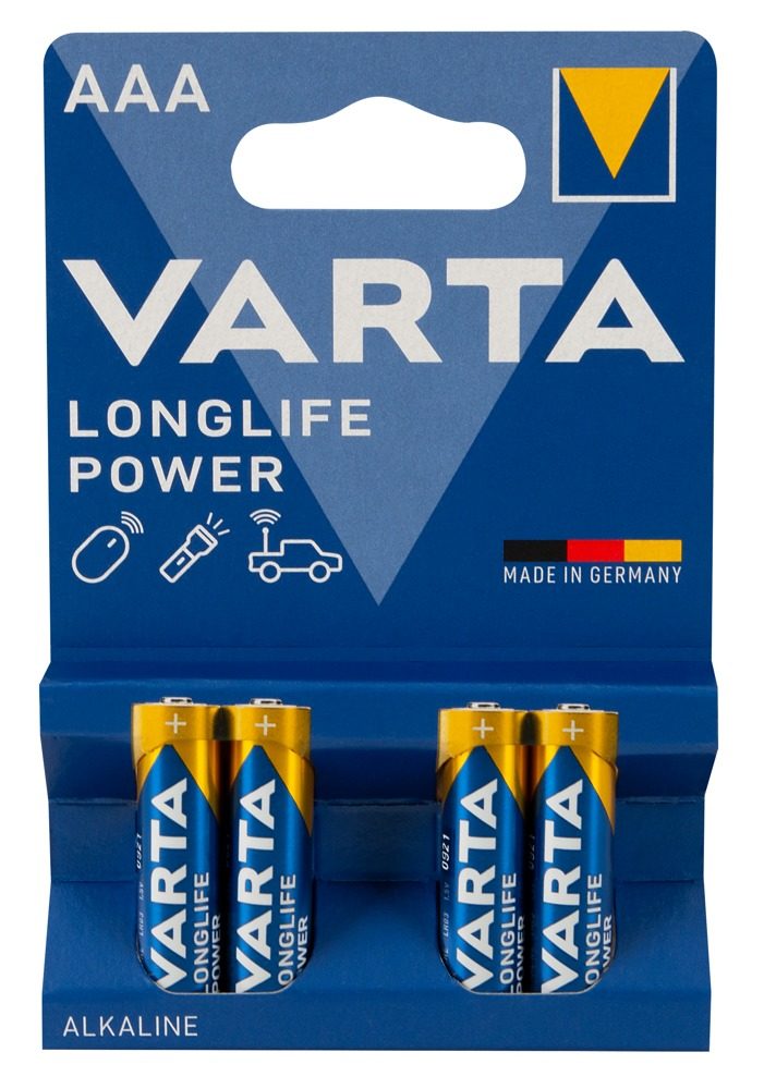 Varta LONGLIFE Power AAA Bli 4 Micro (AAA)-Batterie Alkali-Mangan 1.26 Ah 1.5 V 4 St.