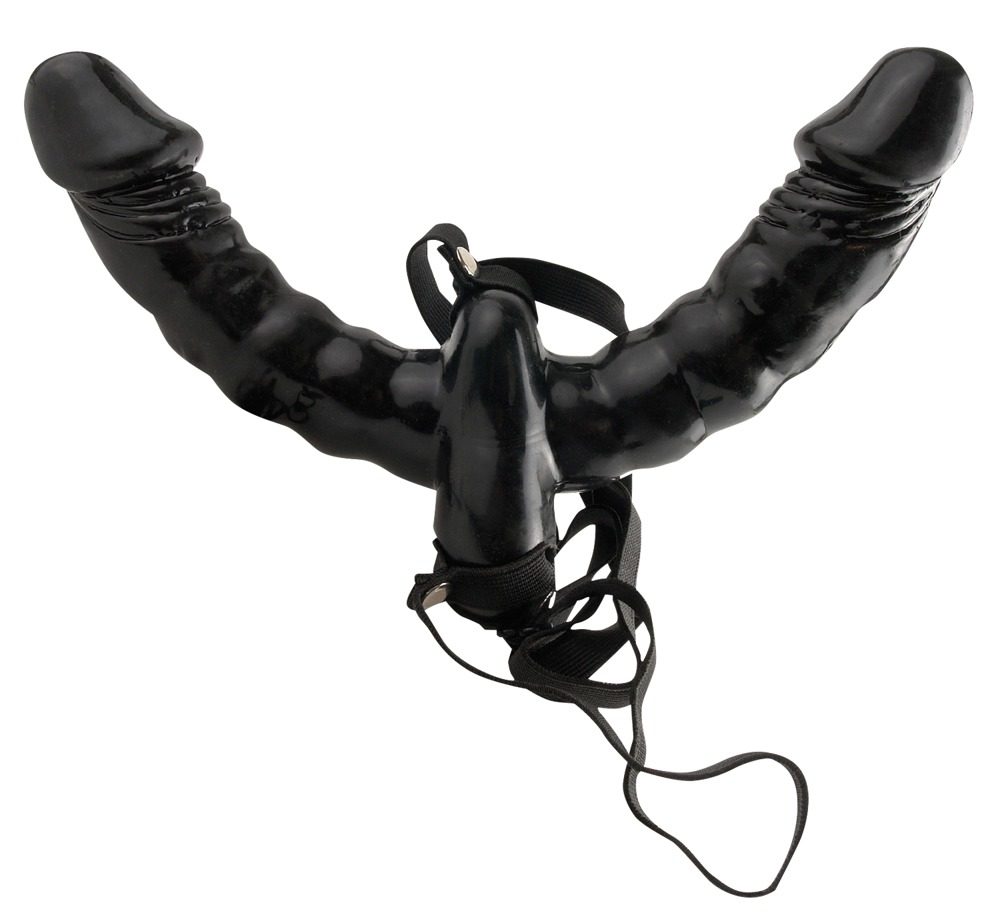 ?Vibrating Double Delight Strap-On? mit Doppelvibrator