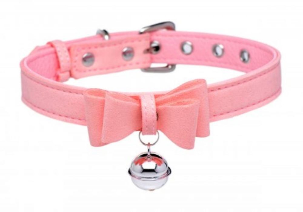 Golden Kitty Halsband mit Katzenglocke Rosa