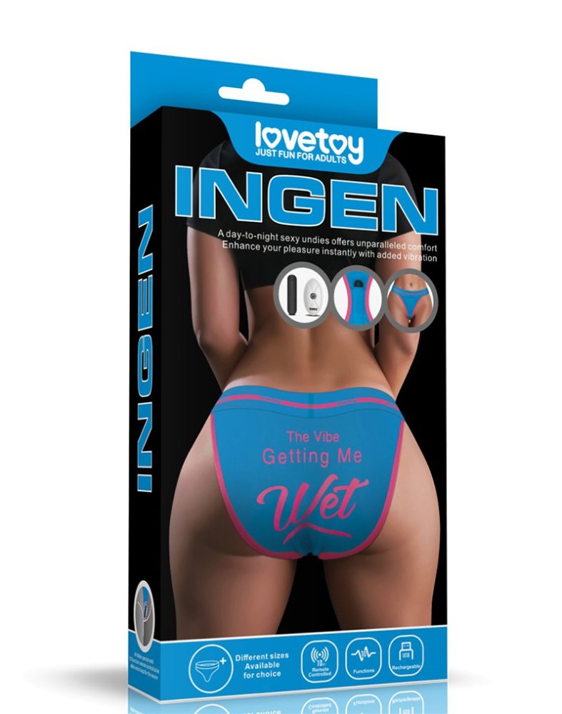 Wet Printed Vibrating Sexy Panties Blue