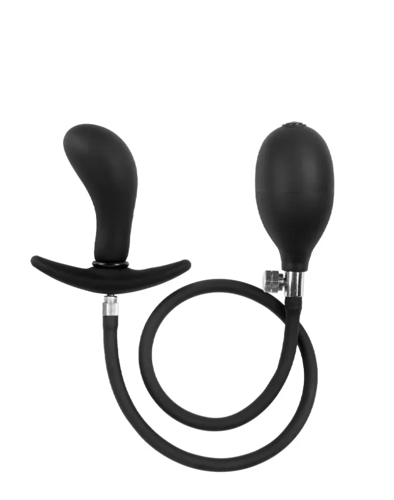 Inflatable Curved Anal Plug with Pump