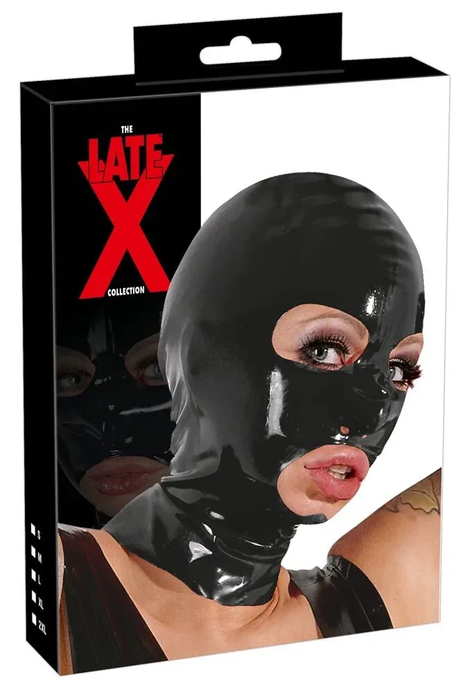 Kopfmaske aus Latex, mit Nasenlöchern